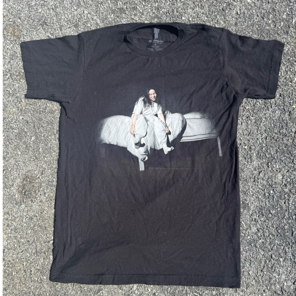 Billie Eilish Official Graphic T-Shirt Black Small Cotton Concert Merch Tee